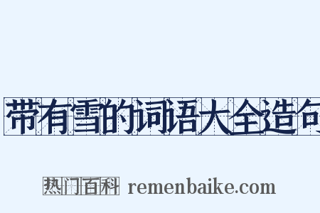 带有雪的词语大全造句是什么意思的图片